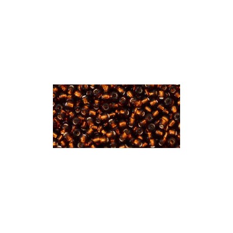 Rocailles Toho 11/0 Silver-Lined Smoky Topaz