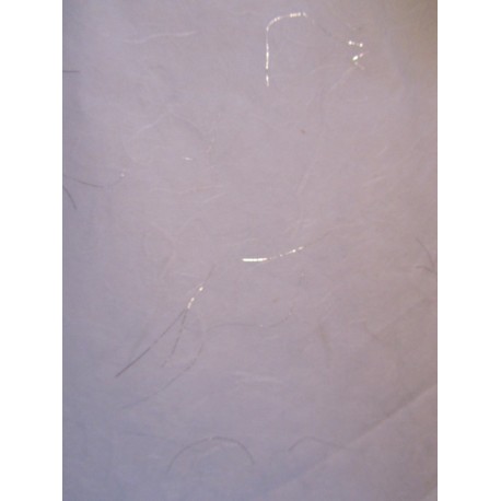 Carta di Riso 64x47 cm Bianca con Fili Argentati - 1 foglio
