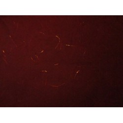 Carta di Riso 64x47 cm Rosso Scuro con Fili Dorati - 1 foglio
