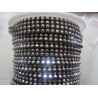 Fettuccia Alcantara con Borchie 5 mm Nera - 50 cm