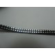 Fettuccia Alcantara con Borchie 5 mm Nera - 50 cm