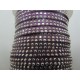 Fettuccia Alcantara con Borchie 5 mm Viola - 50 cm
