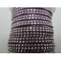 Fettuccia Alcantara con Borchie 5 mm Viola - 50 cm