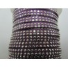 Fettuccia Alcantara con Borchie 5 mm Viola - 50 cm