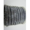 Fettuccia Alcantara con Borchie 5 mm Blu Scuro - 50 cm