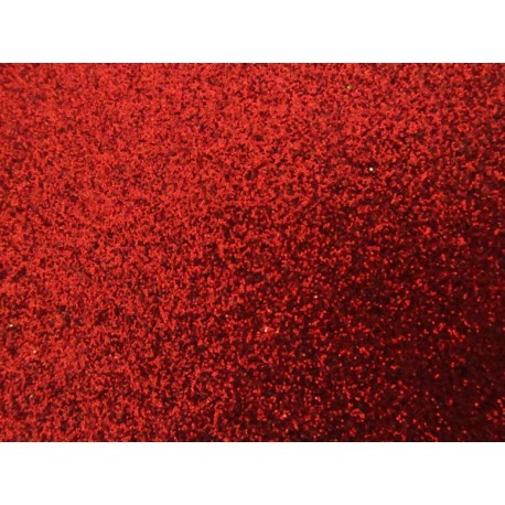 Foglio Mousse Gomma Crepla 20x30 cm Rosso Glitter - 1 pz