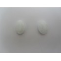 Cabochon Ovale Sfaccettato 18x13 mm Moonshine White - 1 pz