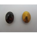 Cabochon Ovale Sfaccettato 18x13 mm Madeira Topaz - 1 pz