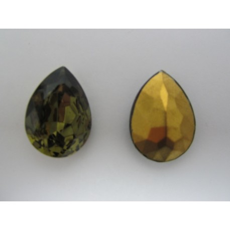 Cabochon Goccia Sfaccettata 25x18 mm Black Diamond - 1 pz