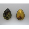 Cabochon Goccia Sfaccettata 25x18 mm Black Diamond - 1 pz