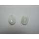Cabochon Ovale Sfaccettato 18x13 mm Pearl Shell White - 1 pz