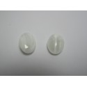 Cabochon Ovale Sfaccettato 18x13 mm Pearl Shell White - 1 pz