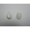 Cabochon Ovale Sfaccettato 18x13 mm Pearl Shell White - 1 pz