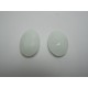 Cabochon Ovale Sfaccettato 25x18 mm Moonshine White - 1 pz