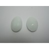 Cabochon Ovale Sfaccettato 25x18 mm Moonshine White - 1 pz