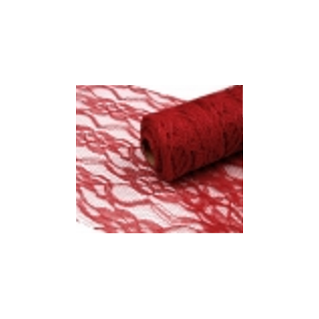 Pizzo Larghezza 15 cm Rosso Scuro - 1 m