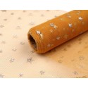 Tulle con Stelline Glitters Larghezza 15 cm Color Oro - 0,5 m