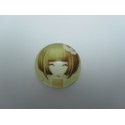 Cabochon Tondo in Vetro diametro 25 mm Soggetto Bimba - 1 pz