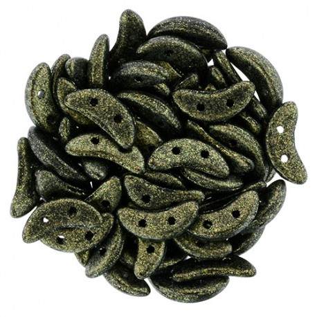 Perline Crescent 3x10 mm Polychrome Gold Rush - 5 g