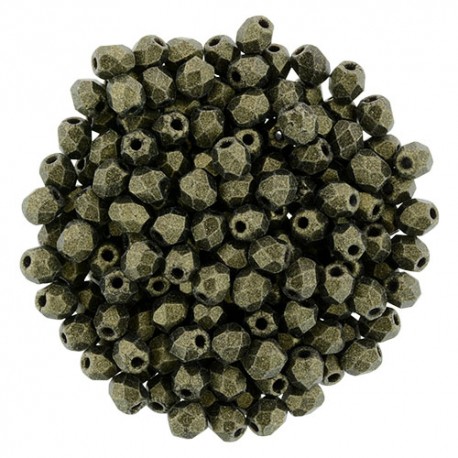 Mezzo Cristallo 3 mm Metallic Suede Gold - 50 Pz