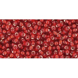 Rocailles Toho 11/0 Silver-Lined Ruby