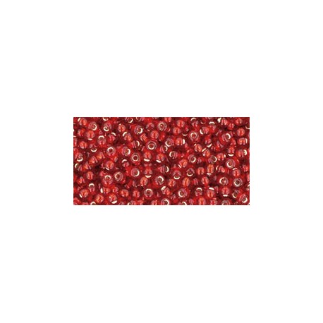 Rocailles Toho 11/0 Silver-Lined Ruby