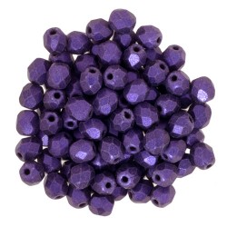 Mezzo Cristallo 4 mm Metallic Suede Purple - 50 Pz
