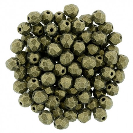 Mezzo Cristallo 4 mm Metallic Suede Gold - 50 Pz