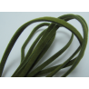 Cordoncino piatto tipo scamosciato 3x1 mm Verde Spezzone da 1 m - 1 pz