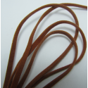 Cordoncino piatto tipo scamosciato 3x1 mm Marrone Chiaro Spezzone da 1 m - 1 pz
