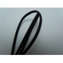 Cordoncino piatto tipo scamosciato 3x1 mm Nero Spezzone da 1 m - 1 pz