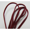 Cordoncino piatto tipo scamosciato 3x1 mm Bordeaux Spezzone da 1 m - 1 pz