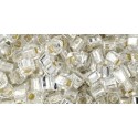 Cubi Toho 3 mm Silver-Lined Crystal
