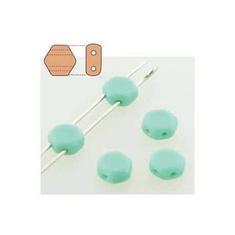 Honeycomb 6 mm Opaque Turquoise Green - 20 Pz