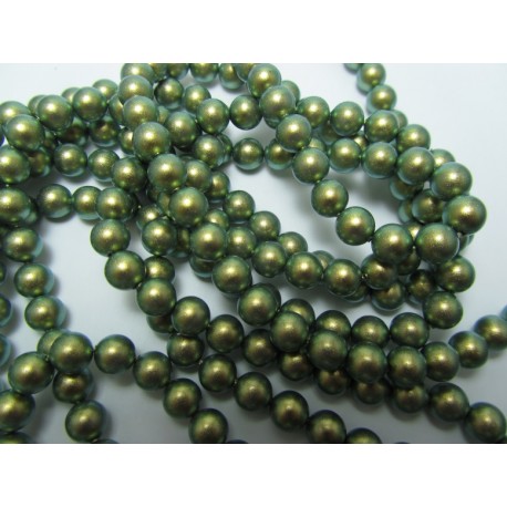 Perle Swarovski 5810 4 mm Iridescent Green Pearl - 20 Pz