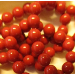 Perle Swarovski 5810 6 mm Red Coral Pearl - 10 Pz