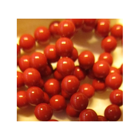 Perle Swarovski 5810 6 mm Red Coral Pearl - 10 Pz