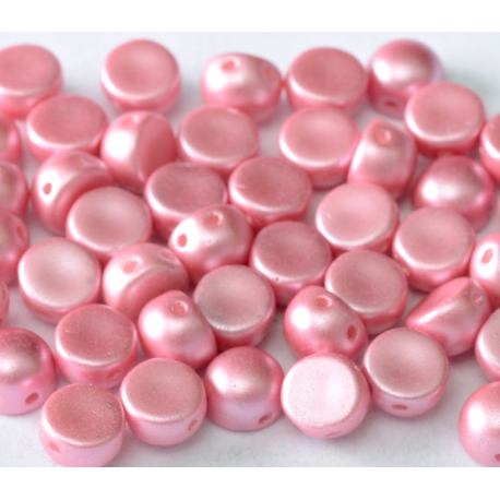 Cabochon Doppio Foro 6 mm Pastel Pink - 10 pz
