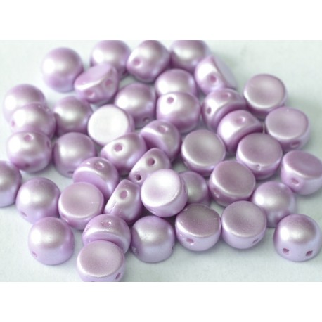 Cabochon Doppio Foro 6 mm Pastel Light Rose - 10 pz