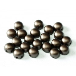 Cabochon Doppio Foro 6 mm Pastel Dark Brown - 10 pz