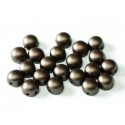 Cabochon Doppio Foro 6 mm Pastel Dark Brown - 10 pz