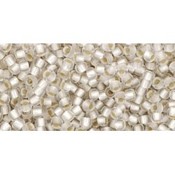 Rocailles Toho 11/0 Silver-Lined Frosted Crystal