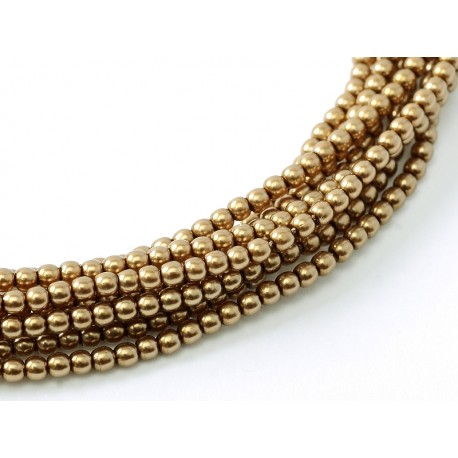 Perle Cerate in Vetro 2 mm Antique Gold - 50 Pz