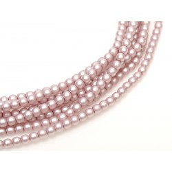 Glass Pearls 2 mm Antique Pink Satin - 50 pcs