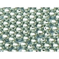 Perle Tonde in Vetro di Boemia 3 mm Aluminium Silver - 50 Pz