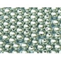 Perle Tonde in Vetro di Boemia 3 mm Aluminium Silver - 50 Pz
