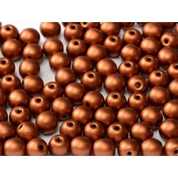 Perle Tonde in Vetro di Boemia 3 mm Copper - 50 Pz
