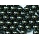 Perle Tonde in Vetro di Boemia 3 mm Jet Hematite - 50 Pz