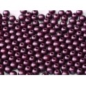 Perle Tonde in Vetro di Boemia 3 mm Pastel Bordeaux - 5 0 Pz