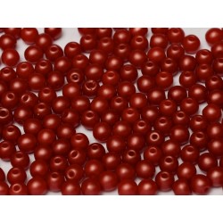 Perle Tonde in Vetro di Boemia 4 mm Pastel Dark Coral - 50 Pz